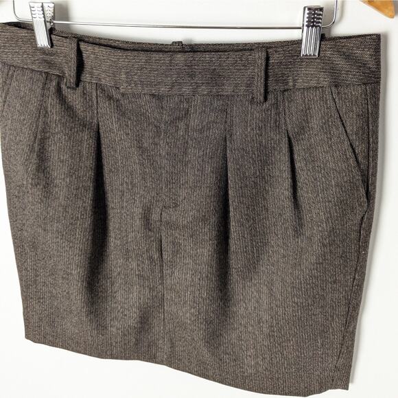 Gap Women's Brown Wool Blend Short Pleated Mini‎ Skirt Size 6 - Picture 3 of 8